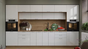 Кухонный гарнитур «Весна» №7 Дуб Крафт золотой, Белый глянец в Тюмени - mebel-tymen.ru | фото