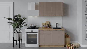 Кухонный гарнитур «Весна» длиной 120 см Дуб крафт золотой/Кофе с молоком в Тюмени - mebel-tymen.ru | фото