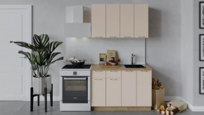 Кухонный гарнитур «Весна» длиной 120 см Дуб крафт золотой/Ваниль глянец в Тюмени - mebel-tymen.ru | фото