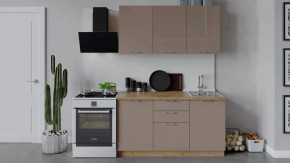 Кухонный гарнитур «Весна» длиной 150 см Дуб крафт золотой/Кофе с молоком в Тюмени - mebel-tymen.ru | фото