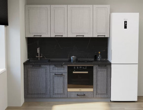 Кухонный прямой гарнитур Аликанте арт.18, 2000 мм, Чесура светлая/Чесура тёмная в Тюмени - mebel-tymen.ru | фото