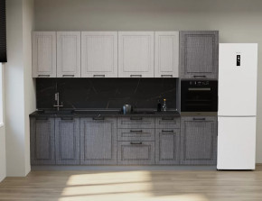 Кухонный прямой гарнитур Аликанте арт.26, 3000 мм, Чесура светлая/Чесура тёмная в Тюмени - mebel-tymen.ru | фото