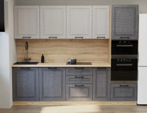 Кухонный прямой гарнитур Аликанте арт.32, 2800 мм, Чесура светлая/Чесура тёмная в Тюмени - mebel-tymen.ru | фото