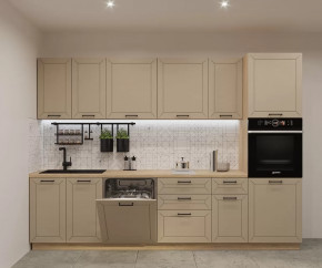 Кухонный прямой гарнитур арт.1, 3000 мм, Пикрит/Кристалл в Тюмени - mebel-tymen.ru | фото