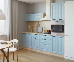 Кухонный прямой гарнитур арт.10, 2400 мм, Роял Вуд Голубой/Вегас в Тюмени - mebel-tymen.ru | фото