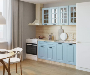 Кухонный прямой гарнитур арт.13, 1600 мм, Роял Вуд Голубой/Вегас в Тюмени - mebel-tymen.ru | фото