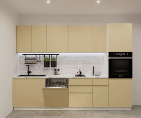 Кухонный прямой гарнитур арт.15, 3000 мм, Лайн/Стамбул в Тюмени - mebel-tymen.ru | фото