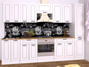 Кухонный прямой гарнитур арт.17, 3000 мм, Белый/Вегас в Тюмени - mebel-tymen.ru | фото