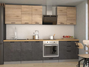 Кухонный прямой гарнитур арт.17 ЛОФТ, 2800 мм, Рустик натур/Бетон темный/Дуб Бунратти в Тюмени - mebel-tymen.ru | фото