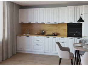Кухонный прямой гарнитур арт.18, 3000 мм, Белый/Вегас в Тюмени - mebel-tymen.ru | фото