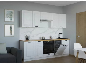 Кухонный прямой гарнитур арт.20, 2450 мм, Белый/Вегас в Тюмени - mebel-tymen.ru | фото