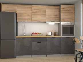 Кухонный прямой гарнитур арт.21 ЛОФТ, 3000 мм, Рустик натур/Бетон темный/Дуб Бунратти в Тюмени - mebel-tymen.ru | фото