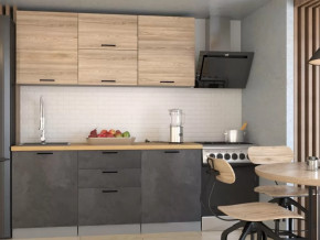 Кухонный прямой гарнитур арт.23 ЛОФТ,1800 мм, Рустик натур/Бетон темный/столешница Дуб Бунратти в Тюмени - mebel-tymen.ru | фото