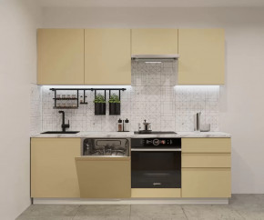 Кухонный прямой гарнитур арт.37, 2400 мм, Лайн/Стамбул в Тюмени - mebel-tymen.ru | фото