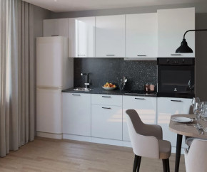 Кухонный прямой гарнитур арт.7, 3000 мм, Белый глянец в Тюмени - mebel-tymen.ru | фото