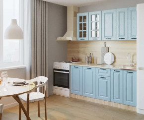 Кухонный прямой гарнитур арт.8, 1800 мм, Роял Вуд Голубой/Вегас в Тюмени - mebel-tymen.ru | фото