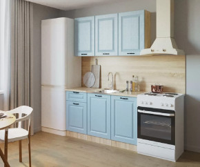 Кухонный прямой гарнитур арт.9, 1500 мм, Роял Вуд Голубой/Вегас в Тюмени - mebel-tymen.ru | фото