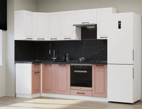 Кухонный угловой гарнитур Аликанте арт.3, 1000х2450 мм, Шарли Pink/Шарли белый в Тюмени - mebel-tymen.ru | фото
