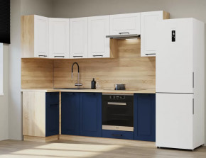 Кухонный угловой гарнитур Аликанте арт.33, 1000x2450 мм, Океания/Шарли белый в Тюмени - mebel-tymen.ru | фото