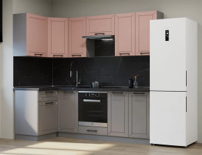 Кухонный угловой гарнитур Аликанте арт.34, 1000x2400 мм, Обсидиан/Шарли Pink в Тюмени - mebel-tymen.ru | фото