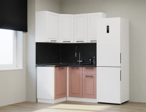 Кухонный угловой гарнитур Аликанте арт.7,1200х1400 мм, Шарли Pink/Шарли белый в Тюмени - mebel-tymen.ru | фото