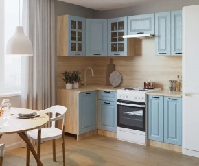 Кухонный угловой гарнитур арт.1, 1000x2200 мм, Роял Вуд Голубой/Вегас в Тюмени - mebel-tymen.ru | фото