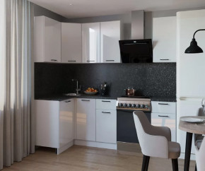 Кухонный угловой гарнитур арт.15, 1200x1800 мм, Белый глянец в Тюмени - mebel-tymen.ru | фото