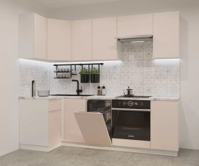 Кухонный угловой гарнитур арт.25, 1000x2450 мм, Лайн/Фарфор в Тюмени - mebel-tymen.ru | фото