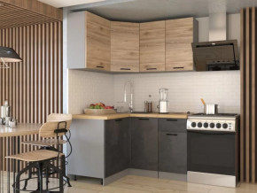 Кухонный угловой гарнитур арт.25 ЛОФТ, 1200x1400 мм, Рустик натур/Бетон темный/Дуб Бунратти в Тюмени - mebel-tymen.ru | фото