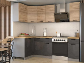 Кухонный угловой гарнитур арт.29 ЛОФТ, 1200x1800 мм, Рустик натур/Бетон темный/Дуб Бунратти в Тюмени - mebel-tymen.ru | фото