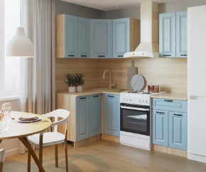 Кухонный угловой гарнитур арт.4, 1200x1600 мм, Роял Вуд Голубой/Вегас в Тюмени - mebel-tymen.ru | фото