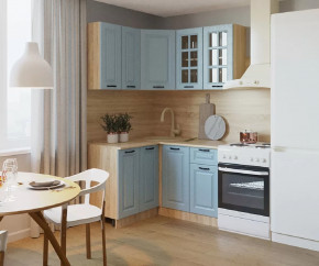 Кухонный угловой гарнитур арт.6, 1200x1400 мм, Роял Вуд Голубой/Вегас в Тюмени - mebel-tymen.ru | фото