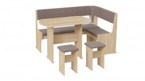 Кухонный уголок «Рио» Дуб Крафт золотой, Микровелюр Duna Stone в Тюмени - mebel-tymen.ru | фото