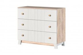 Ланзетти Комод 3 ящика Дуб Торонто/Жемчуг в Тюмени - mebel-tymen.ru | фото