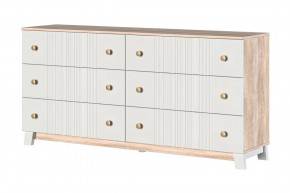 Ланзетти Комод 6 ящиков Дуб Торонто/Жемчуг в Тюмени - mebel-tymen.ru | фото