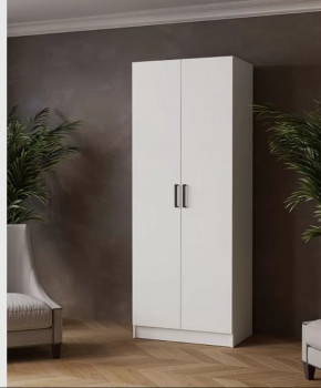 ЛАРС Шкаф комбинированный 0,8 без зеркала (ш800*г510*в2100мм), ЛДСП Белый в Тюмени - mebel-tymen.ru | фото