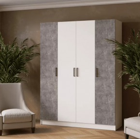 ЛАРС Шкаф комбинированный 1,6 без зеркал (ш1600*г510*в2100мм), ЛДСП Белый/Ателье светлое в Тюмени - mebel-tymen.ru | фото