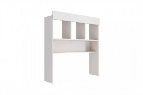 ЛАВИС НД 1040.1 Надстройка (ш1040*г266*в1090мм),белый/белый софт + стол СТД 1070.1 в Тюмени - mebel-tymen.ru | фото