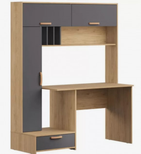 Лайт Стол письменный 03.243 Н (Гикори рокфорд натуральный/Темно-серый) в Тюмени - mebel-tymen.ru | фото