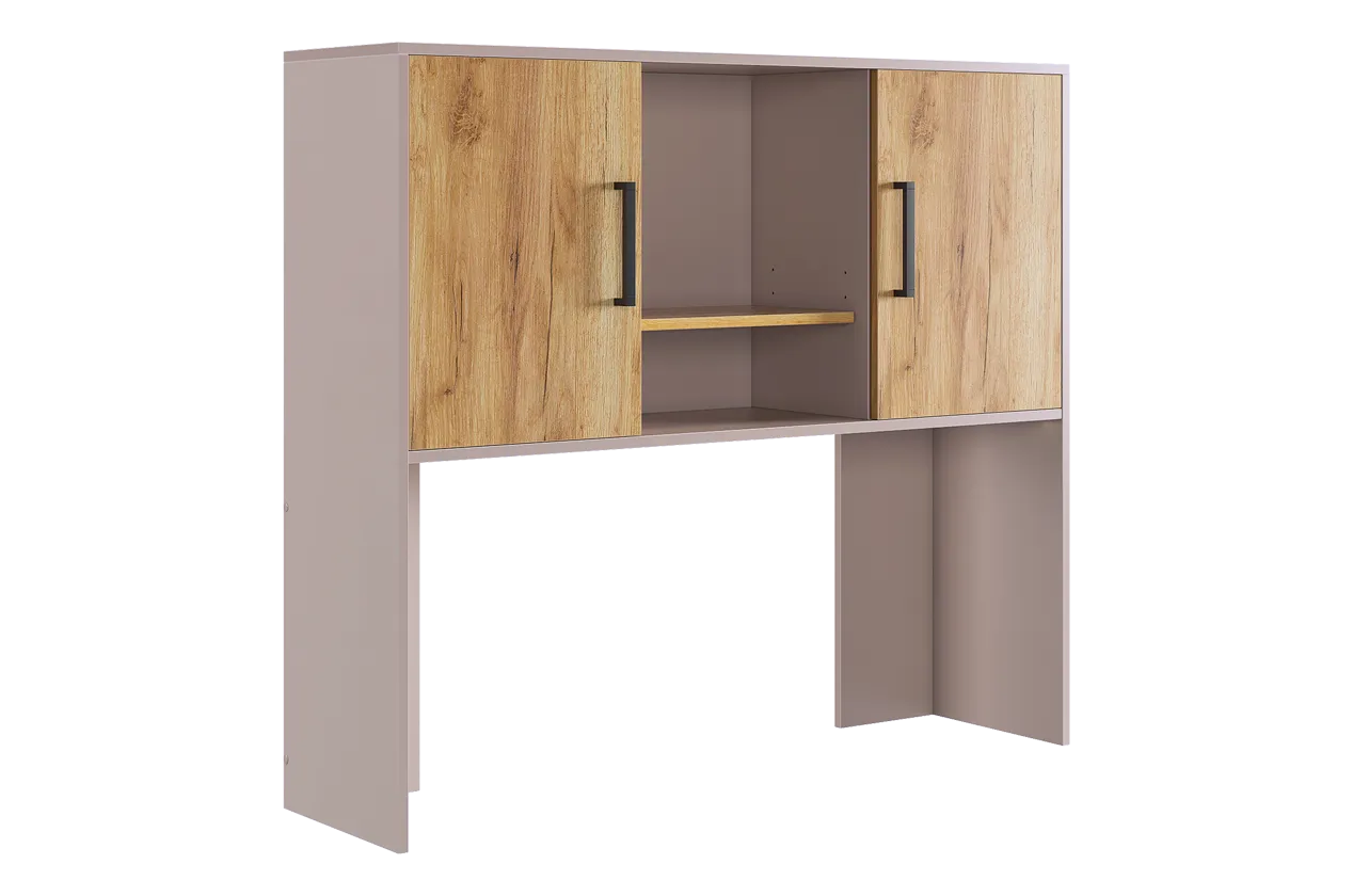 Надстройка стола компьютерного 1200 Лайт-2 кашемир/дуб крафт золотой в Тюмени - mebel-tymen.ru | фото