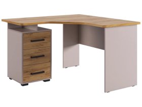 Стол компьютерный 1200 угловой Лайт-2 кашемир/дуб крафт золотой в Тюмени - mebel-tymen.ru | фото