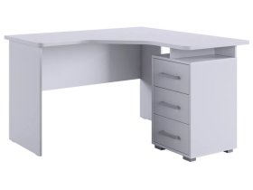 Стол компьютерный 1200 угловой Лайт-2 белый/белый в Тюмени - mebel-tymen.ru | фото