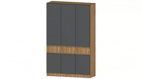 Ленора Шкаф 3х ств. Дуб вотан/Графит в Тюмени - mebel-tymen.ru | фото