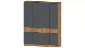 Ленора Шкаф 4х ств. Дуб вотан/Графит в Тюмени - mebel-tymen.ru | фото