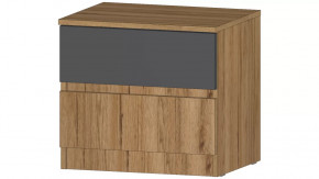 Ленора Тумба прикроватная Дуб вотан/Графит в Тюмени - mebel-tymen.ru | фото