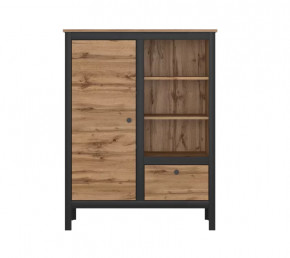 LOFT шкаф REG1D1S/90 (Дуб вотан/Черный) в Тюмени - mebel-tymen.ru | фото