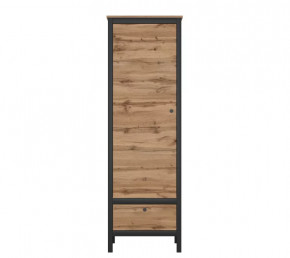 LOFT шкаф REG1D1S (Дуб вотан/Черный) в Тюмени - mebel-tymen.ru | фото