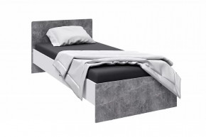 ЛЮЧИЯ Кровать (сп/м 900*2000мм), ЛДСП Белый/ ЛДСП Ателье светлое НАСТИЛ в Тюмени - mebel-tymen.ru | фото