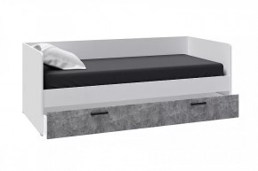 ЛЮЧИЯ Кровать универсальная с ящ. (сп/м 900*2000мм), ЛДСП Белый/ЛДСП Ателье светлое НАСТИЛ в Тюмени - mebel-tymen.ru | фото