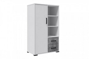 ЛЮЧИЯ Стеллаж книжный малый (ш804*г453*в1350мм), ЛДСП Белый/ЛДСП Белый- Ателье светлое в Тюмени - mebel-tymen.ru | фото